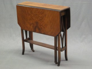 An Art Deco figured walnut Sutherland table 27"