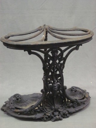 A Victorian style iron umbrella stand 26"