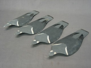 4 metal pigeon decoys