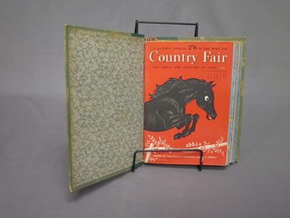 Various bound editions of "Country Fair - The Monthly Journal of The Open Air" July 1952 - December 1952