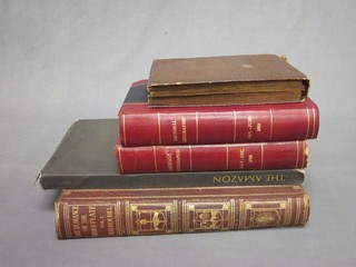 W H Koebel, vol.I "Romance of River Plate", 1 vol. Schultess "The Amazon", 2 vols. "The National Geographical" January - December 1915 and a black and white photograph album