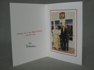 A 1997 Prince of Wales Christmas card signed Charles