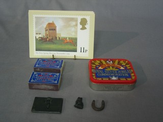 A collection of various coloured postcards and other curios etc