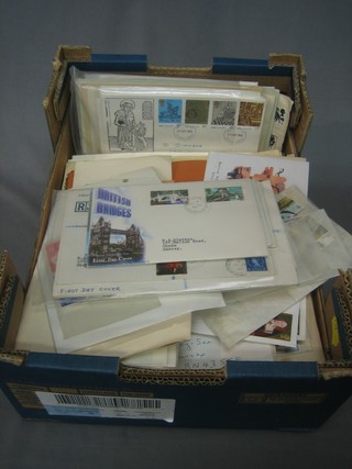 A box containing a collection of GB stamps