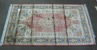 A contemporary Persian style Belgian cotton carpet 93" x 60" 
