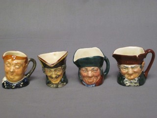 4 Royal Doulton character jugs in the form of Dick Turpin, Old Charlie,Toby  Philpot and Fat Boy 2"