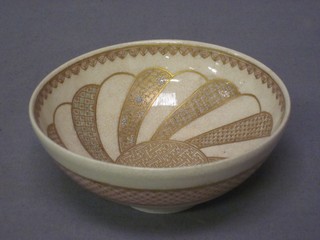 A circular Japanese Satsuma pottery bowl 5"