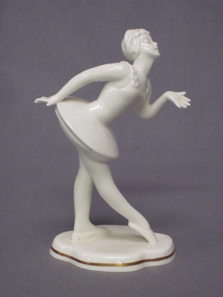 A Royal Worcester porcelain figure - Soubrette 6"