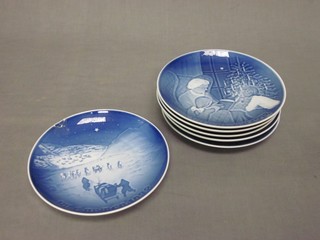 6 Royal Copenhagen Christmas plates 1972 (f and r), 2 x 1976, 1978, 1979 and 1980