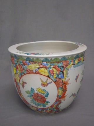 A reproduction Oriental fish bowl 12"