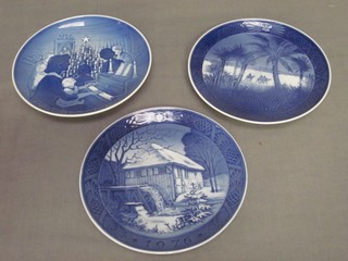 3 Copenhagen Christmas plates 1971, 1972 and 1976