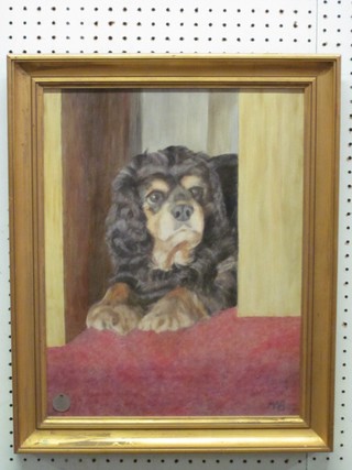 Hugh Benstead, oil on board, study of a dog "Betsy" 18" x  132