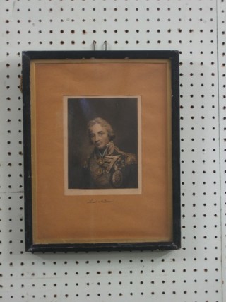 An 18th/19th Century coloured print "Nelson" by J T Chant 6" x 5"