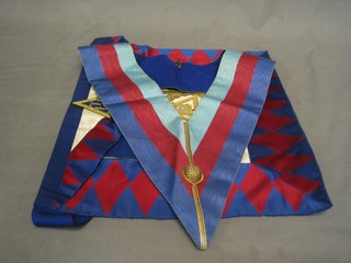 A quantity of Masonic regalia comprising Supreme Grand Chapter regalia, Past Grand Standard Bearer's apron and collar