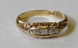 An 18ct gold dress ring set diamonds