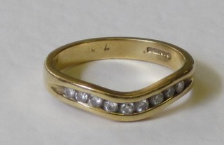 A lady's yellow gold dress ring set diamonds