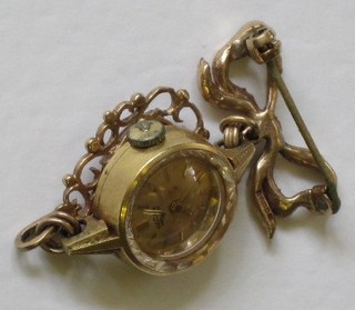 A lady's Vulcain wristwatch contained in a gold case