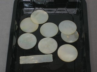 9 various mother of pearl game counts
