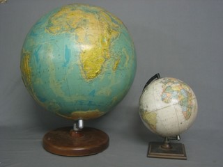 A  Philips 1982 Terrestrial Globe and 1 other globe by George F Cram (both f)