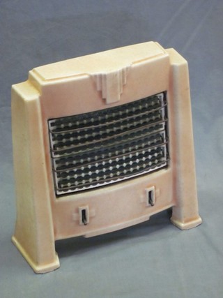 A 1930's Belling Type 7A electric fire contained in a white enamelled case