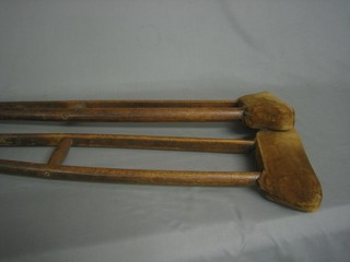 A pair of WWI wooden crutches