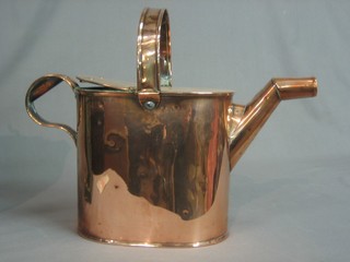 A Victorian polished copper hotwater carrier 9"