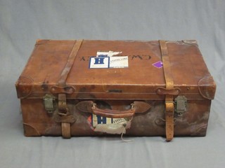 A leather suitcase by the Modern Leather Group Bombay 