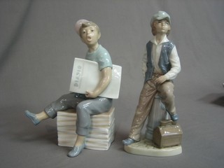 A Nao figure of The Newspaper Boy and 1 other The Shoe Shine Boy 9"