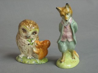 A Beswick Beatrix Potter figure - Foxy Whiskered Gentleman, the base with brown mark and 1 other Old Mr Brown (f)