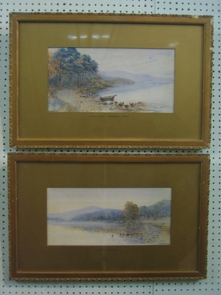 A Coleman, pair of watercolour drawings "Friars Crag Derwentwater and Rydal Water" 10" x 13"