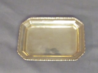 A lozenge shaped silver pin tray Birmingham 1915, 4"