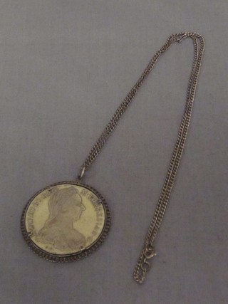 A Marie Terese coin in the form of a pendant