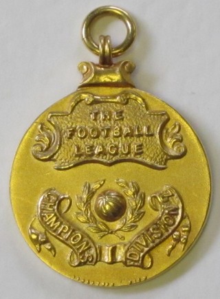 A 1995-1996 9ct gold Football League Champion Division Two medal