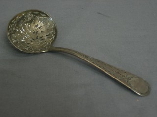 A Victorian silver sifter spoon London 1869