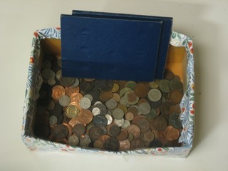 A collection of copper and other coins