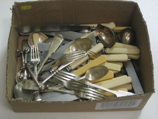 A quantity of silver plated table flatware