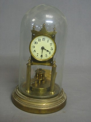 A 400 day clock by Gustav Becker complete with dome