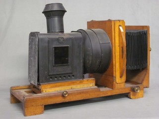 A wooden and metal Magic Lantern/photographic enlarger, marked RD 549,513