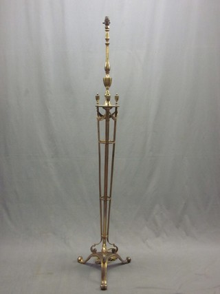 A brass standard lamp