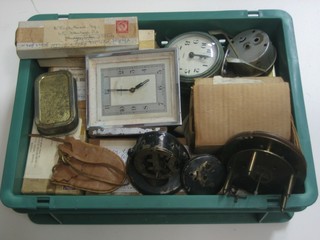 A collection of watchmaker/clock maker's component parts etc