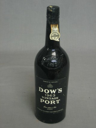 A Dow's bottle of 1963 vintage port
