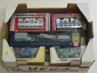 A limited edition set of 5 Models of Yesteryear 1982, 3 others, a Dinky Silver Jubilee bus, various matchbox and other boy cars