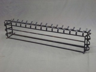 A rectangular continental iron window box frame 43"