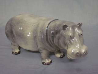 A Melbaware pottery figure of a standing Hippopotamus 14"