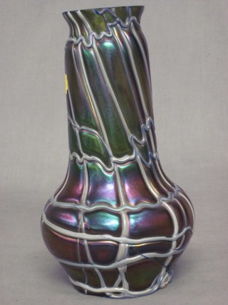 A Pallme Koineg club shaped glass vase 9"