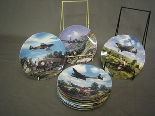 10 Royal Doulton collector's plates decorated Royal Air Force aircraft