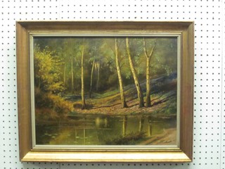 Peter/David Mead, oil on board "Canterbury Woods", reverse marked David Mead, the front signed Peter Mead 13" x 17"