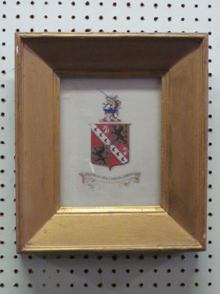Watercolour "Heraldic Shield with Motto" 7" x 5"