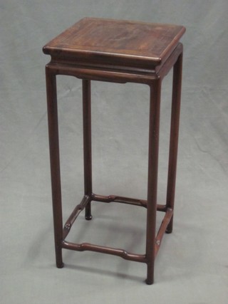 A square Eastern Padouk occasional table 9 1/2"