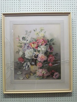Jack Carter, watercolour, still life study "Vase of Flowers" signed and dated 1981, 19" x 16"